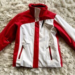 Descente Red and White Ski Jacket